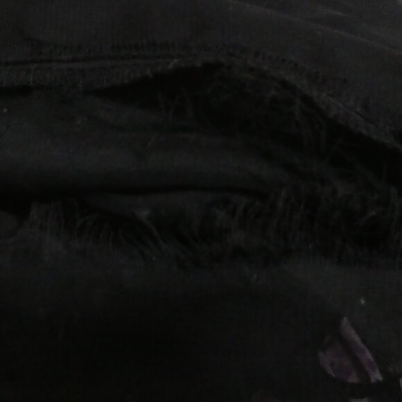 XAI | large | Strapless Fully Lined Sheer Black Floral Dress | Purple Flowers - Picture 16 of 16